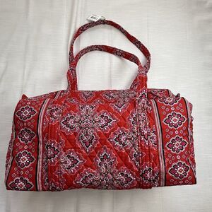 Vera Bradley Small Duffle Bag In Frankly Scarlet New